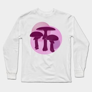 Purple mushroom design Long Sleeve T-Shirt